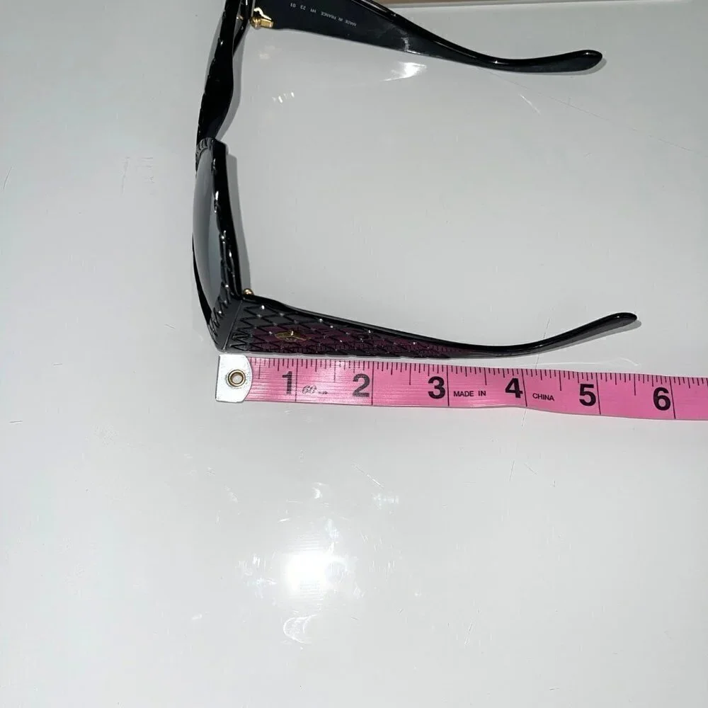 Helena Rubinstein Rhinestone Studded Sunglasses Womens One Size Vintage Black